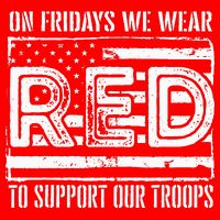 On Fridays We Wear Red To Support Our Troops Red Friday Women's V-Neck T-Shirt
