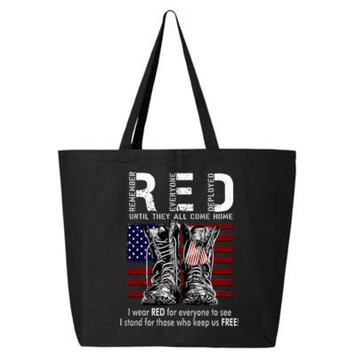 On Friday We Wear Red Remember Everyone Deployed 25L Jumbo Tote