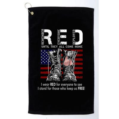 On Friday We Wear Red Remember Everyone Deployed Platinum Collection Golf Towel