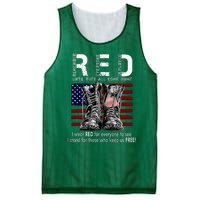 On Friday We Wear Red Remember Everyone Deployed Mesh Reversible Basketball Jersey Tank