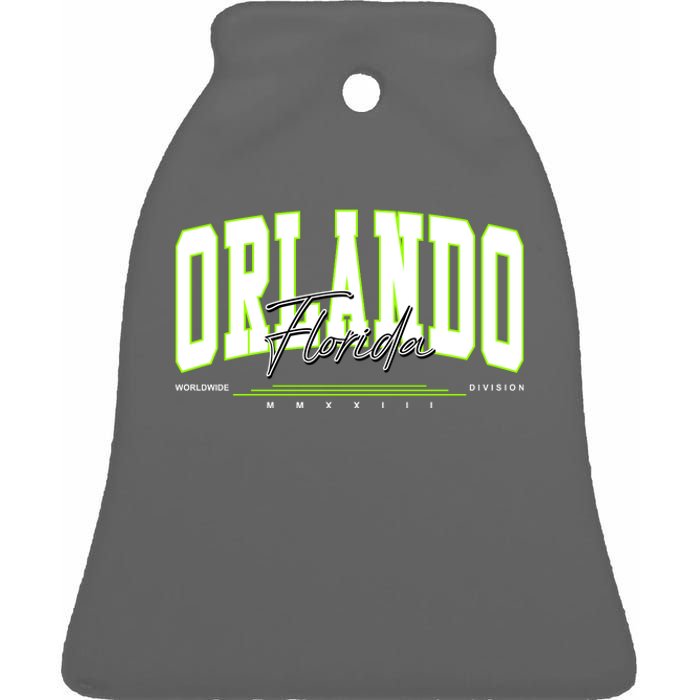 Orlando Florida Worldwide Division Ceramic Bell Ornament