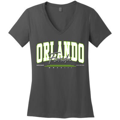 Orlando Florida Worldwide Division Women's V-Neck T-Shirt