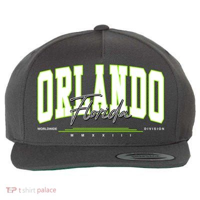 Orlando Florida Worldwide Division Wool Snapback Cap