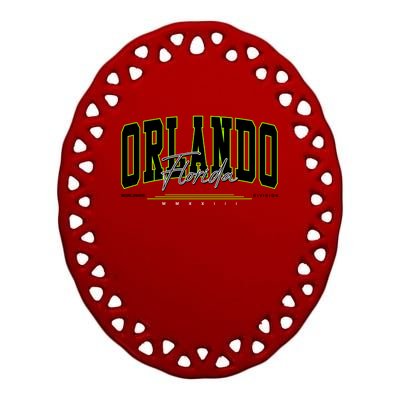 Orlando Florida Worldwide Division Ceramic Oval Ornament