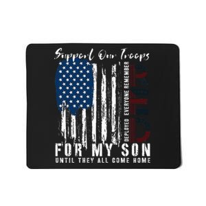 On Friday We Wear Red For My Son Military Support Us Flag Mousepad