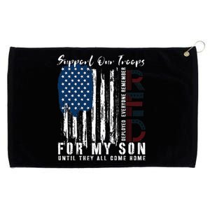 On Friday We Wear Red For My Son Military Support Us Flag Grommeted Golf Towel