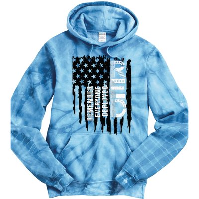 On Friday We Wear Red Friday Military Support Troops Us Flag Tie Dye Hoodie