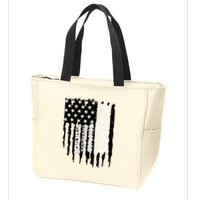 On Friday We Wear Red Friday Military Support Troops Us Flag Zip Tote Bag