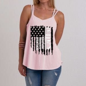 On Friday We Wear Red Friday Military Support Troops Us Flag Women's Strappy Tank