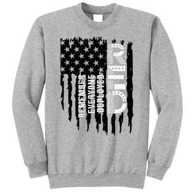 On Friday We Wear Red Friday Military Support Troops Us Flag Tall Sweatshirt