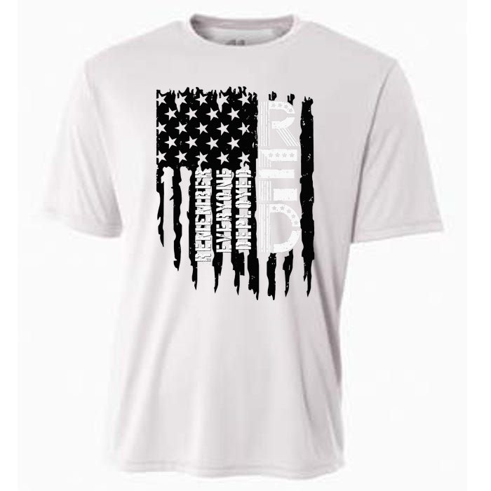 On Friday We Wear Red Friday Military Support Troops Us Flag Cooling Performance Crew T-Shirt