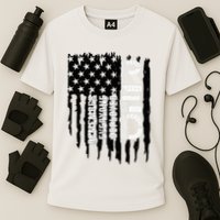 On Friday We Wear Red Friday Military Support Troops Us Flag Performance Shirt