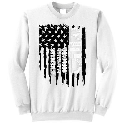 On Friday We Wear Red Friday Military Support Troops Us Flag Sweatshirt