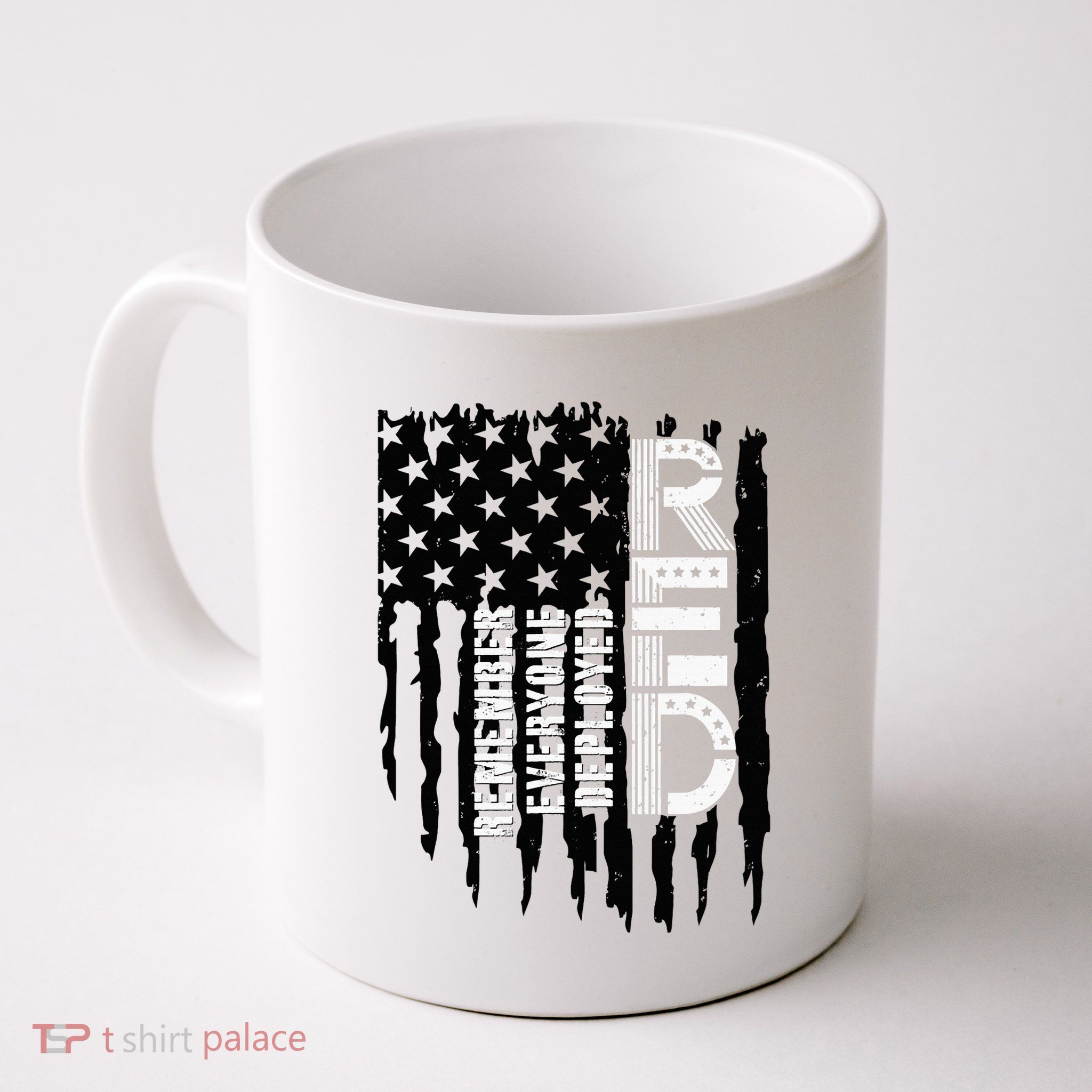 On Friday We Wear Red Friday Military Support Troops Us Flag Mug