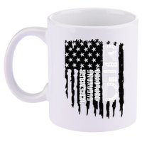 On Friday We Wear Red Friday Military Support Troops Us Flag 11oz C Handle Ceramic Mug