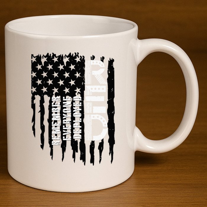 On Friday We Wear Red Friday Military Support Troops Us Flag 11oz C Handle Ceramic Mug