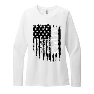 On Friday We Wear Red Friday Military Support Troops Us Flag Womens CVC Long Sleeve Shirt