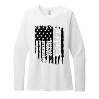 On Friday We Wear Red Friday Military Support Troops Us Flag Womens CVC Long Sleeve Shirt