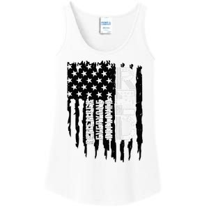 On Friday We Wear Red Friday Military Support Troops Us Flag Ladies Essential Tank