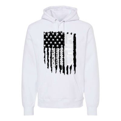 On Friday We Wear Red Friday Military Support Troops Us Flag Premium Hoodie