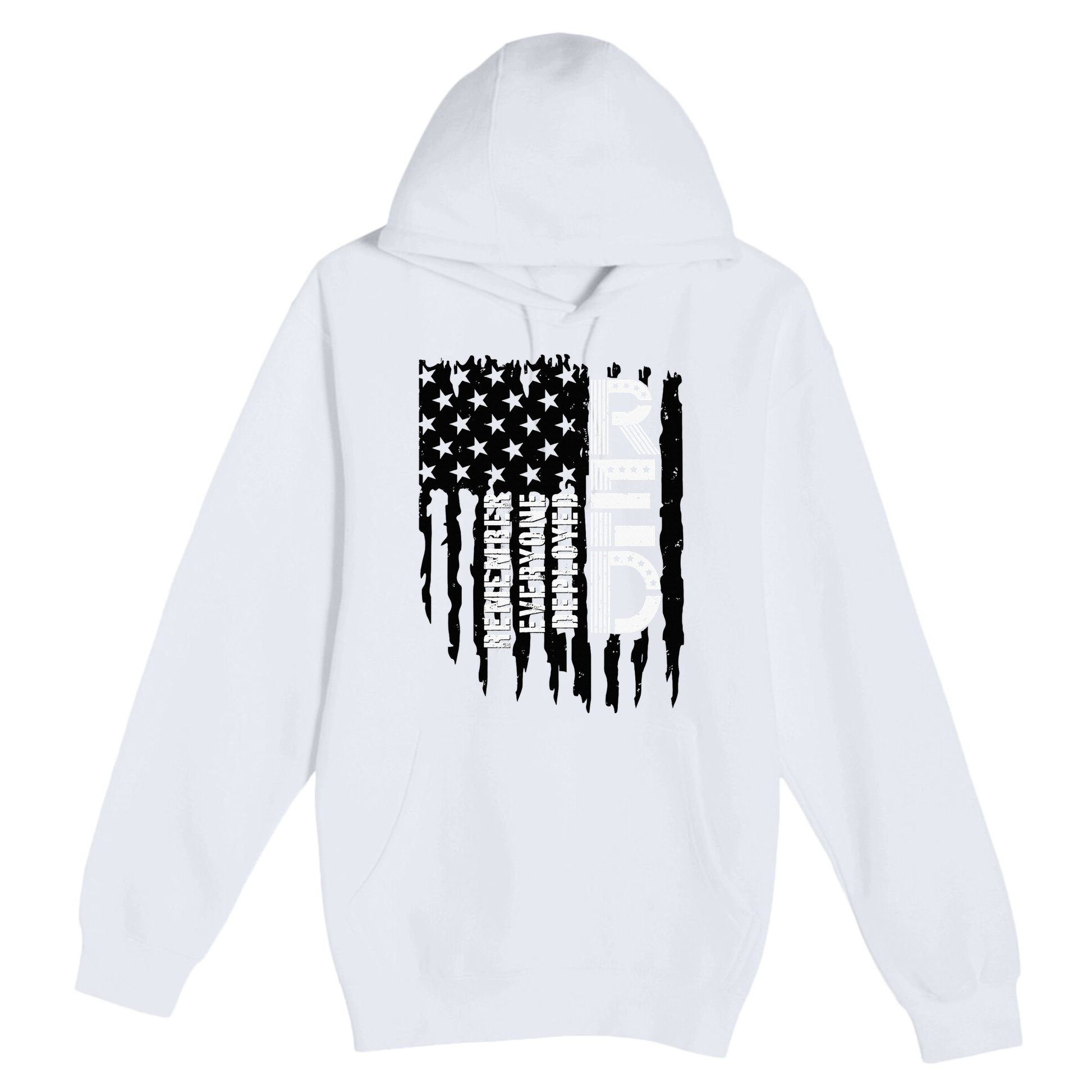 On Friday We Wear Red Friday Military Support Troops Us Flag Premium Pullover Hoodie