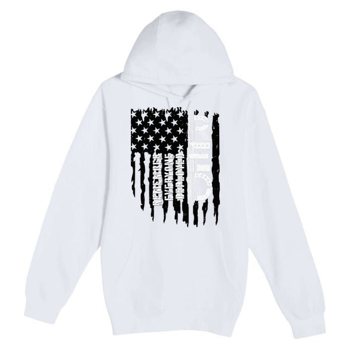 On Friday We Wear Red Friday Military Support Troops Us Flag Premium Pullover Hoodie