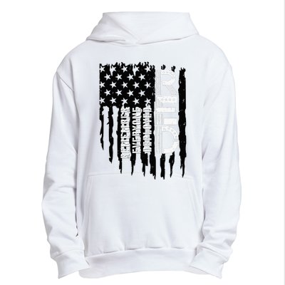 On Friday We Wear Red Friday Military Support Troops Us Flag Urban Pullover Hoodie