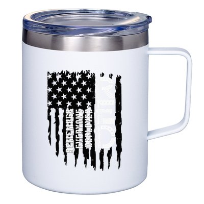 On Friday We Wear Red Friday Military Support Troops Us Flag 12oz Stainless Steel Coffee Mug