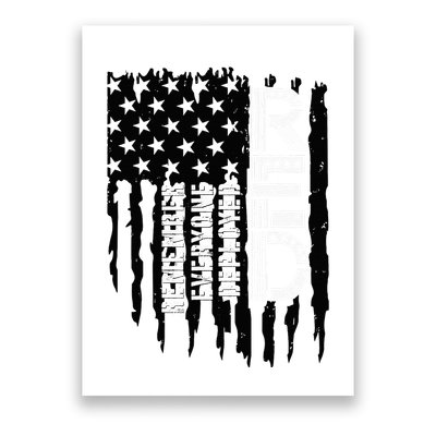 On Friday We Wear Red Friday Military Support Troops Us Flag Poster