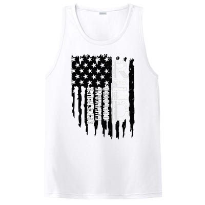 On Friday We Wear Red Friday Military Support Troops Us Flag PosiCharge Competitor Tank