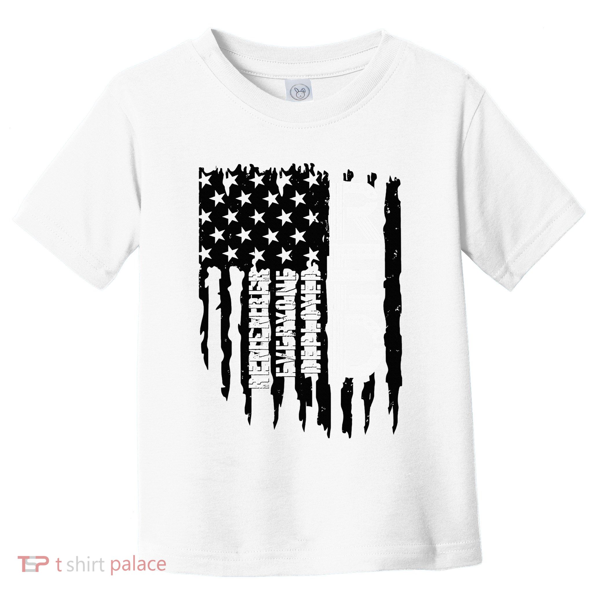 On Friday We Wear Red Friday Military Support Troops Us Flag Toddler T-Shirt