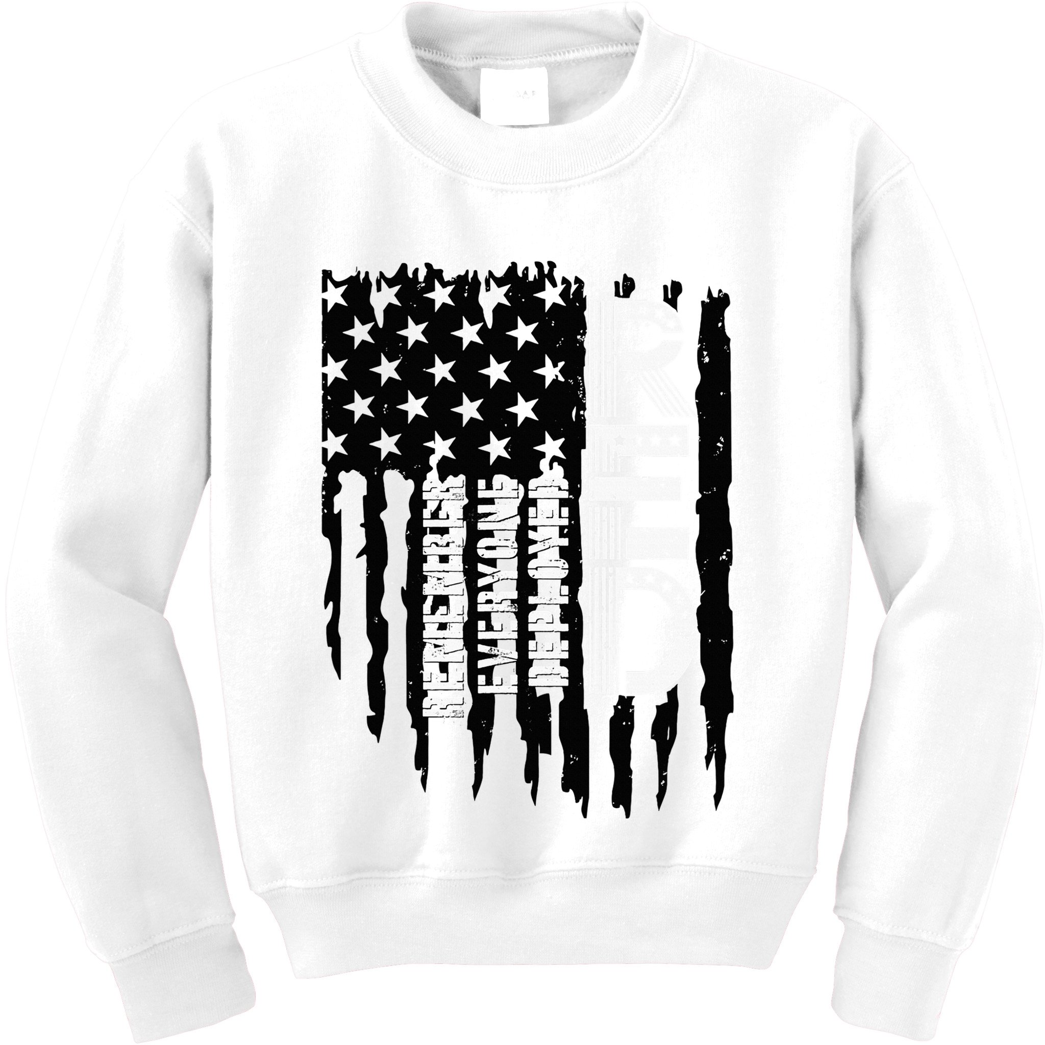 On Friday We Wear Red Friday Military Support Troops Us Flag Kids Sweatshirt