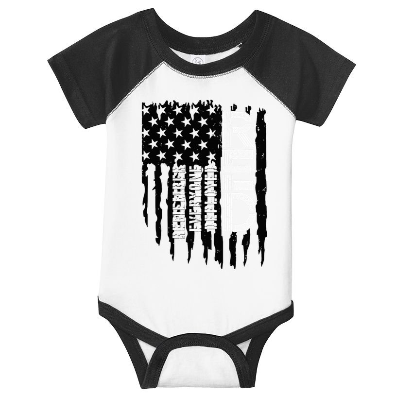 On Friday We Wear Red Friday Military Support Troops Us Flag Infant Baby Jersey Bodysuit