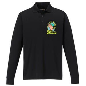 Our Father Who Art In Heaven Baja Be Thy Blast Funny Performance Long Sleeve Polo