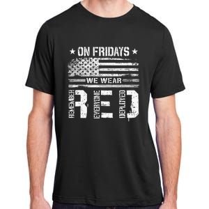 On Friday We Wear Red American Flag Military Supportive Adult ChromaSoft Performance T-Shirt