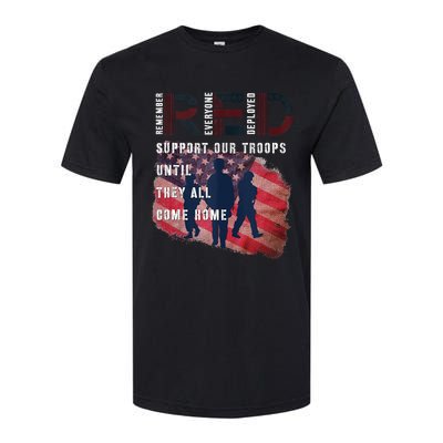 On Friday We Wear Red Friday Military Support Troops US Flag Softstyle® CVC T-Shirt