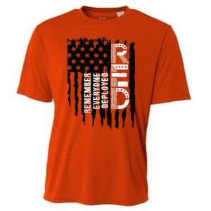 On Friday We Wear Red Friday Military Support Troops Us Flag Cooling Performance Crew T-Shirt