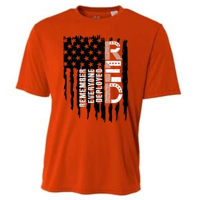 On Friday We Wear Red Friday Military Support Troops Us Flag Cooling Performance Crew T-Shirt