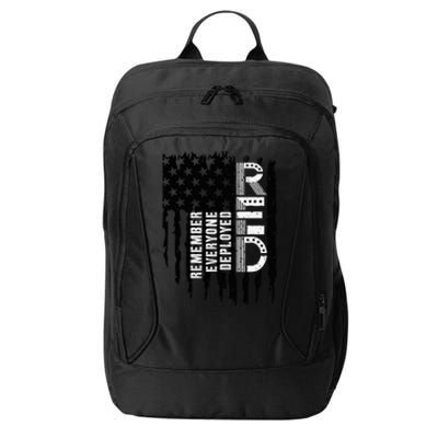 On Friday We Wear Red Friday Military Support Troops Us Flag City Backpack