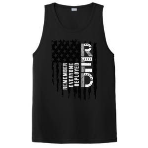 On Friday We Wear Red Friday Military Support Troops Us Flag PosiCharge Competitor Tank