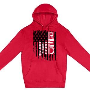 On Friday We Wear Red Friday Military Support Troops Us Flag Premium Pullover Hoodie