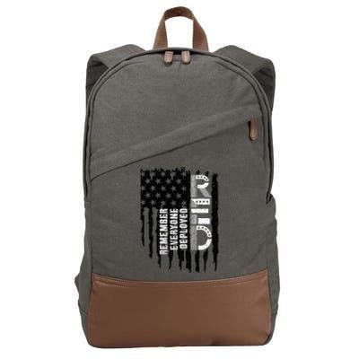 On Friday We Wear Red Friday Military Support Troops Us Flag Cotton Canvas Backpack