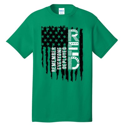 On Friday We Wear Red Friday Military Support Troops Us Flag Tall T-Shirt