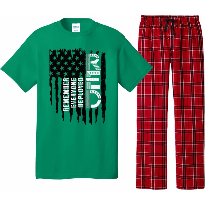 On Friday We Wear Red Friday Military Support Troops Us Flag Pajama Set