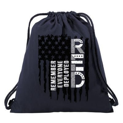 On Friday We Wear Red Friday Military Support Troops Us Flag Drawstring Bag