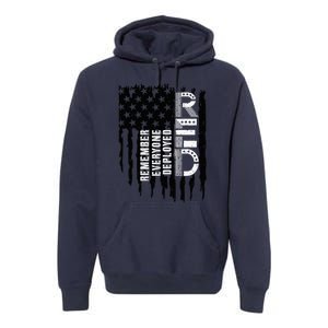 On Friday We Wear Red Friday Military Support Troops Us Flag Premium Hoodie