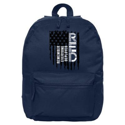 On Friday We Wear Red Friday Military Support Troops Us Flag 16 in Basic Backpack