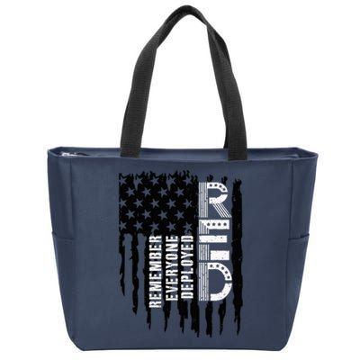 On Friday We Wear Red Friday Military Support Troops Us Flag Zip Tote Bag