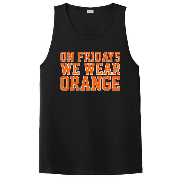 On Fridays We Wear Orange High School Football Team Pride PosiCharge Competitor Tank