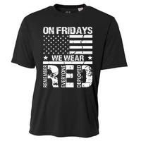 On Fridays We Wear Red American Flag Military Supportive Cooling Performance Crew T-Shirt